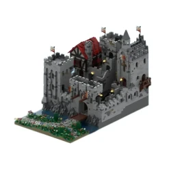Modelo de bloques de construcción de plástico del Reino del León de la Fortaleza de Haiston