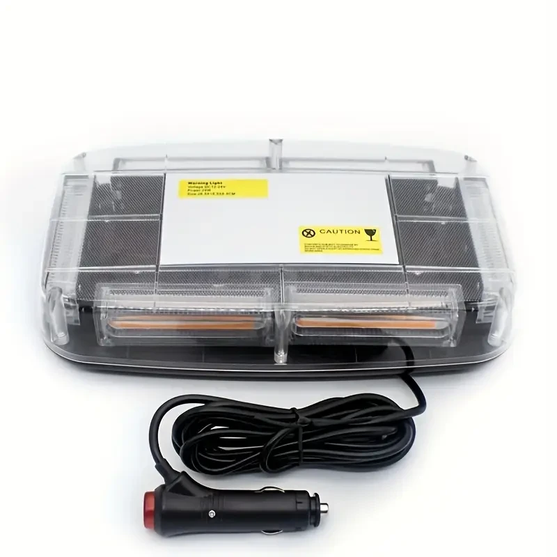 Luz LED COB de emergencia de alta visibilidad, magnética, enchufable, de 12/24 V, con 7 modos y batería de larga duración.