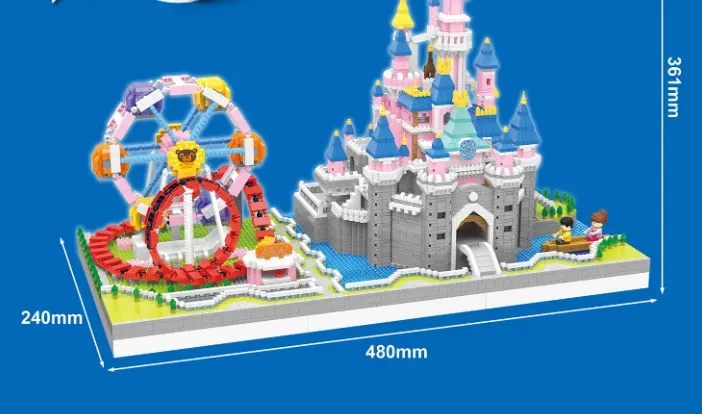Serie de atracciones con bloques de construcción en miniatura: El lago de los cisnes