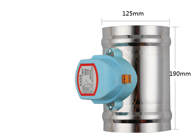 Compuerta de aire de acero inoxidable de 125 mm, 220 V