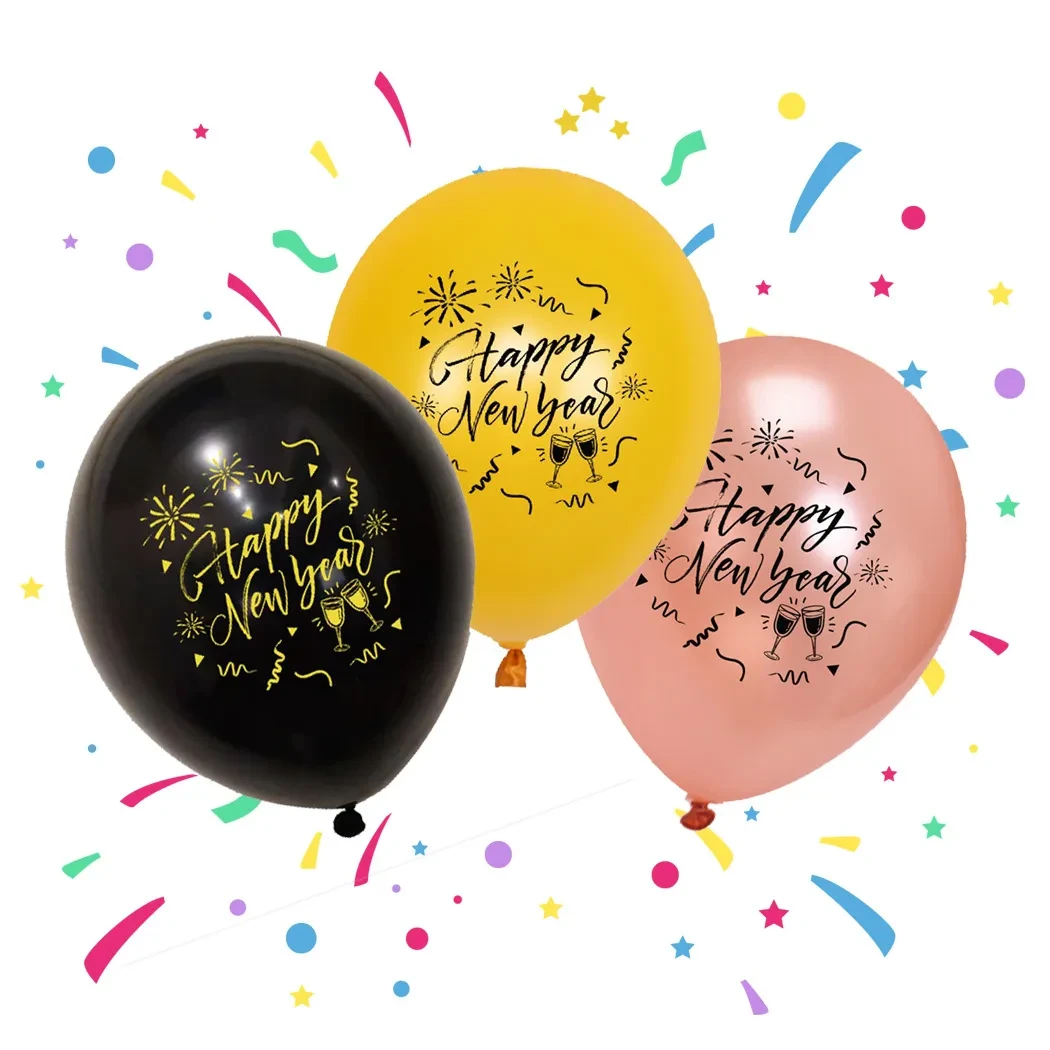 Decoración con globos de Año Nuevo
