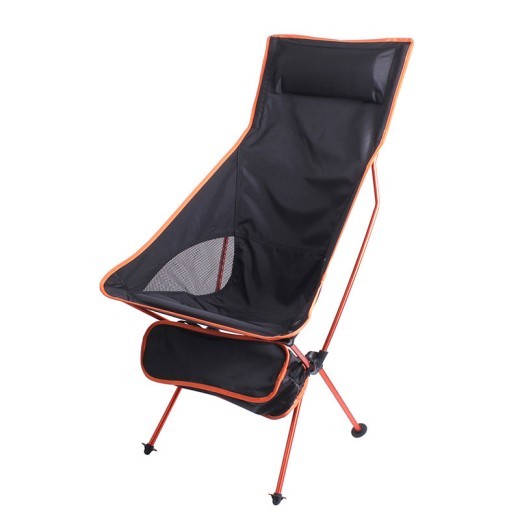 Silla de pesca plegable grande para exteriores con almohada