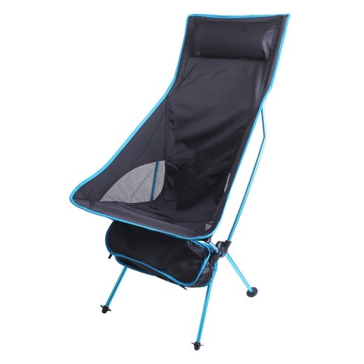 Silla de pesca plegable grande para exteriores con almohada