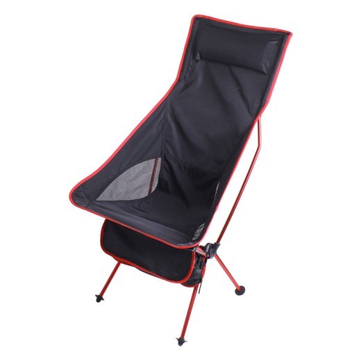 Silla de pesca plegable grande para exteriores con almohada