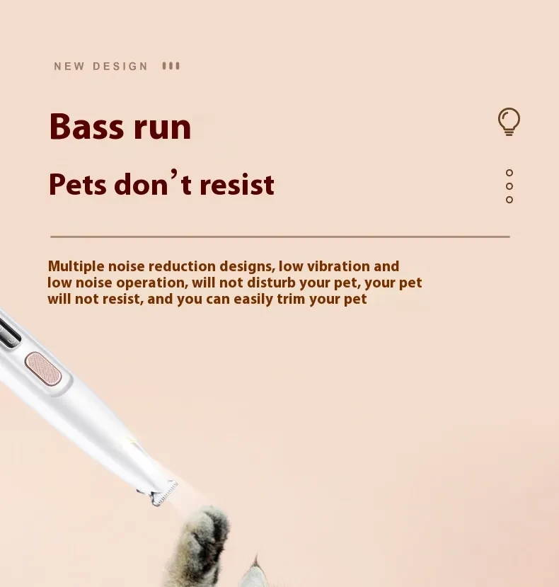 Recortador de patas para perros con luz LED, totalmente impermeable, con pantalla LED, cuchilla ancha