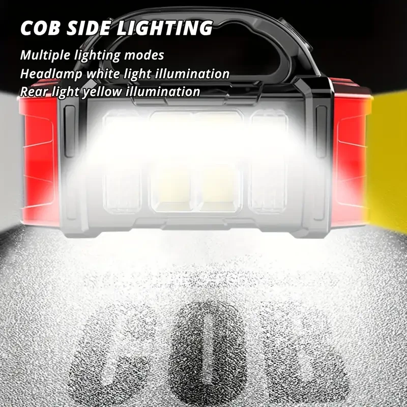 Linterna LED recargable por USB y solar, 1500 mAh