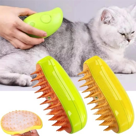 Cepillo de vapor 3 en 1 para gatos, cepillo eléctrico para perros, cepillo para masaje, peine para el cuidado de mascotas, peines depilatorios.