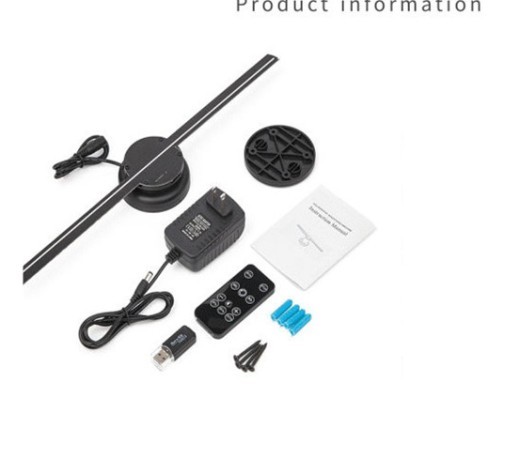 Proyector holográfico de luz LED con pantalla de ventilador, imagen de vídeo, luz holográfica 3D, decoración navideña