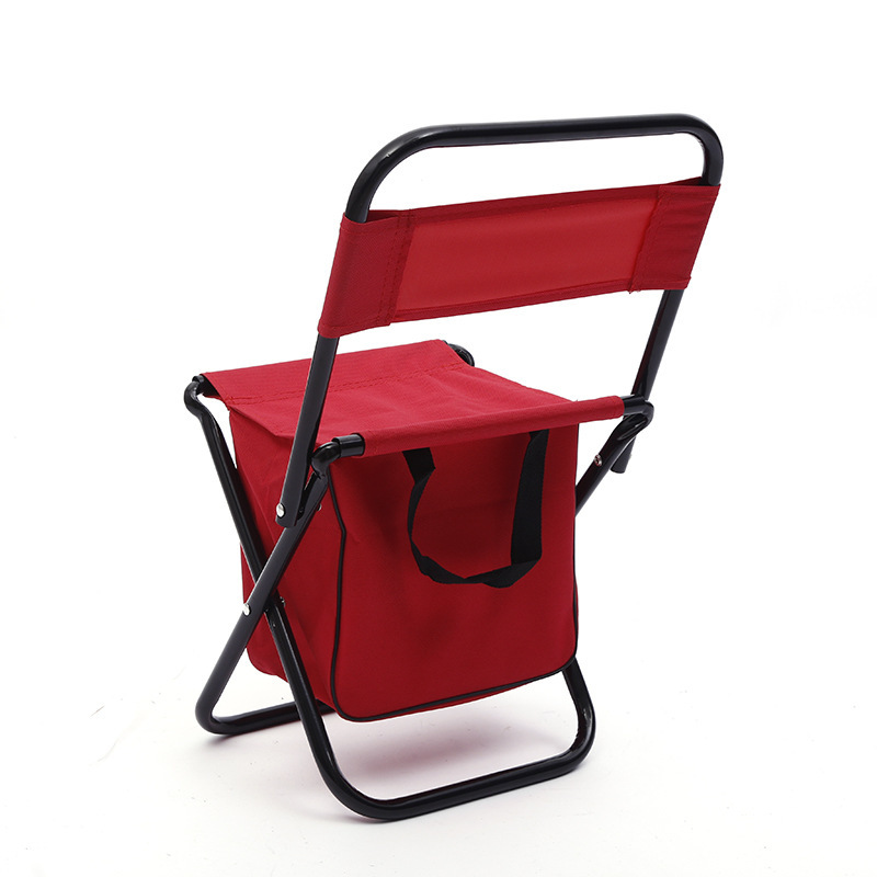Silla plegable portátil multifuncional para pesca, bolsa de hielo, taburete plegable para acampar, respaldo con reposabrazos.
