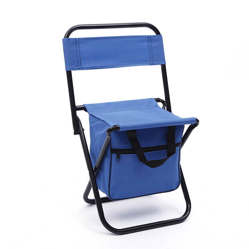 Silla plegable portátil multifuncional para pesca, bolsa de hielo, taburete plegable para acampar, respaldo con reposabrazos.