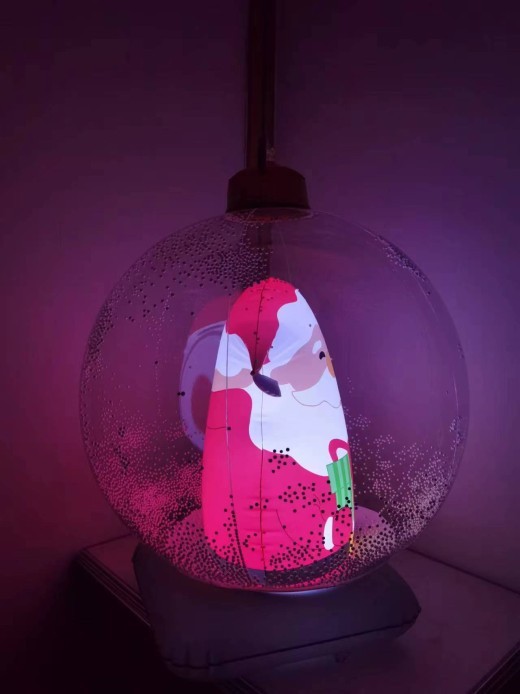 Manualidades colgantes de bolas navideñas inflables