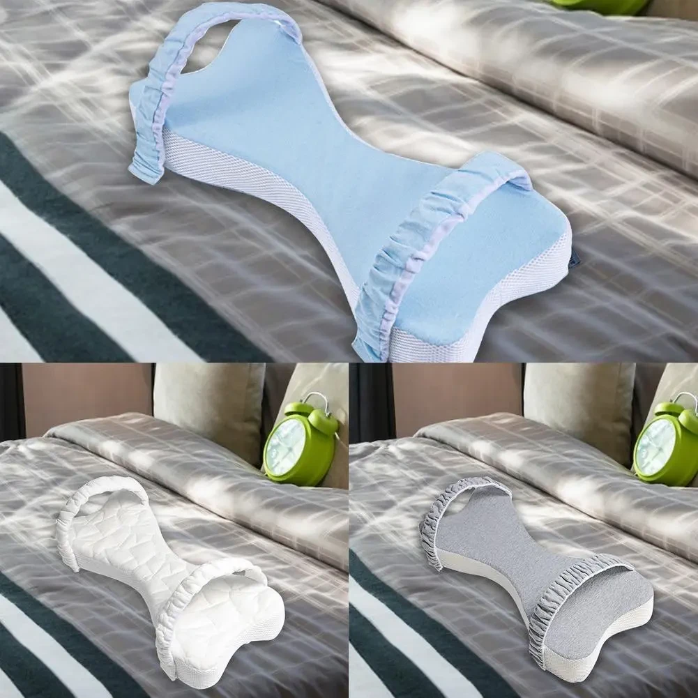 Almohada de algodón viscoelástico para dormir de lado y rodillas