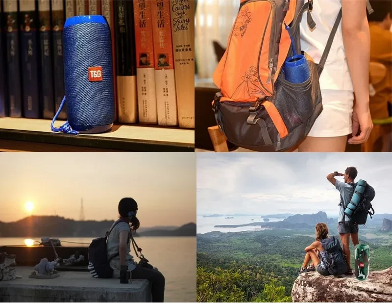 Barra de sonido portátil con subwoofer de columna impermeable de 10 W