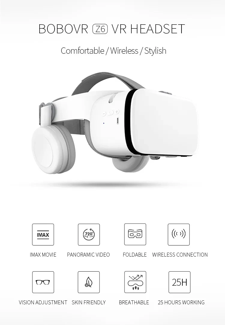 Auriculares de realidad virtual Bluetooth BOBO Z6 VR