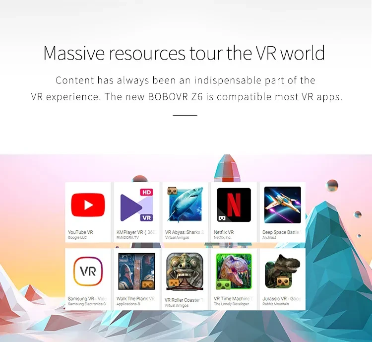 Auriculares de realidad virtual Bluetooth BOBO Z6 VR