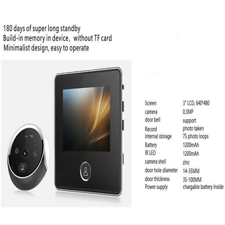 Timbre inalámbrico inteligente con forma de ojo de gato para el hogar