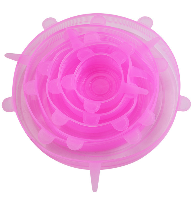 6 fundas de silicona para conservación de alimentos