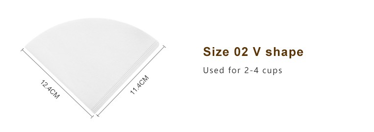 TIMEMORE Papel de filtro de café 50 piezas Filtro de goteo manual en forma de V para verter