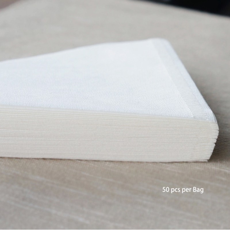 TIMEMORE Papel de filtro de café 50 piezas Filtro de goteo manual en forma de V para verter