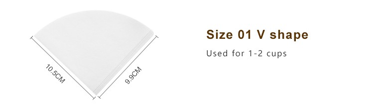 TIMEMORE Papel de filtro de café 50 piezas Filtro de goteo manual en forma de V para verter