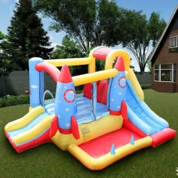 Parque de castillos inflables para niños al aire libre con trampolín grande