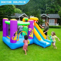 Cama inflable pequeña para saltar con castillo para niños