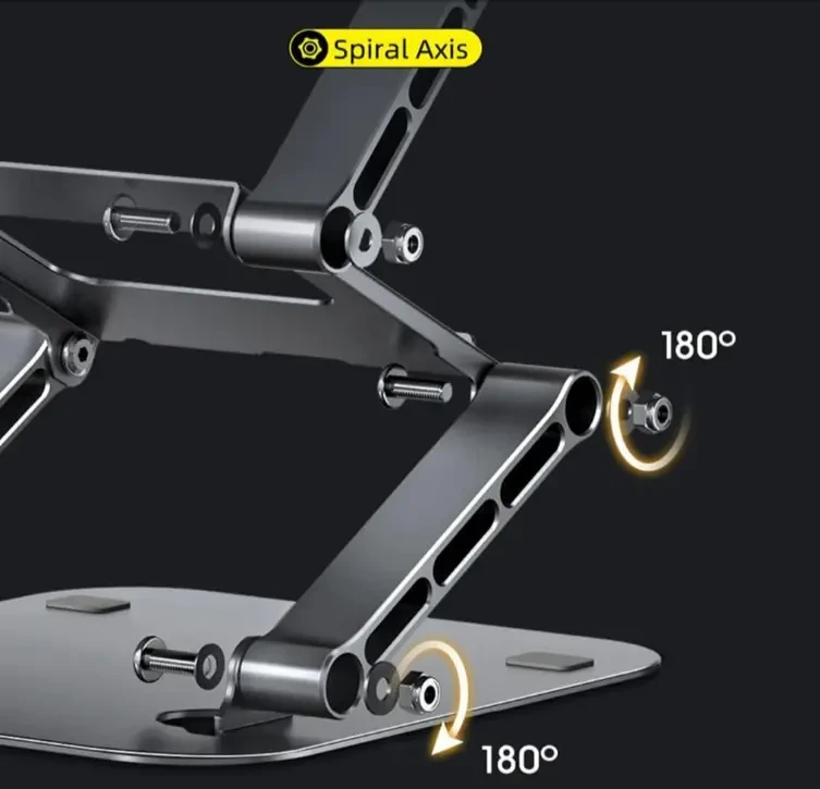 Soporte ergonómico ajustable para portátil: diseño plegable y portátil para portátiles y MacBooks de 25,4 a 43,18 cm