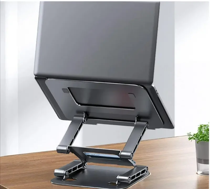 Soporte ergonómico ajustable para portátil: diseño plegable y portátil para portátiles y MacBooks de 25,4 a 43,18 cm