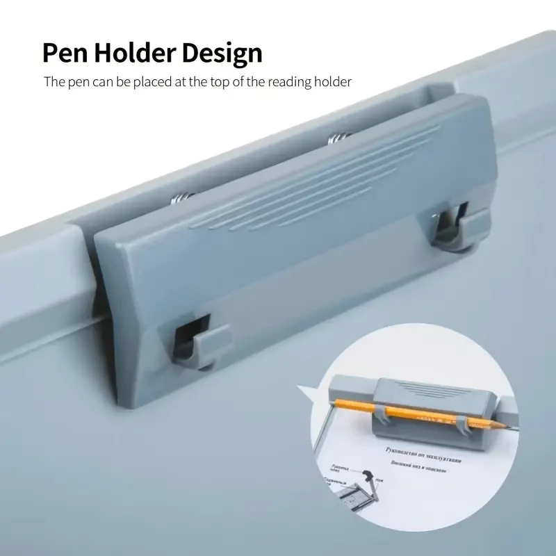 Organizador de escritorio plegable y versátil de ABS: archivador con clip, soporte para escribir y estantería para leer y escribir, ideal para el regreso a clases.