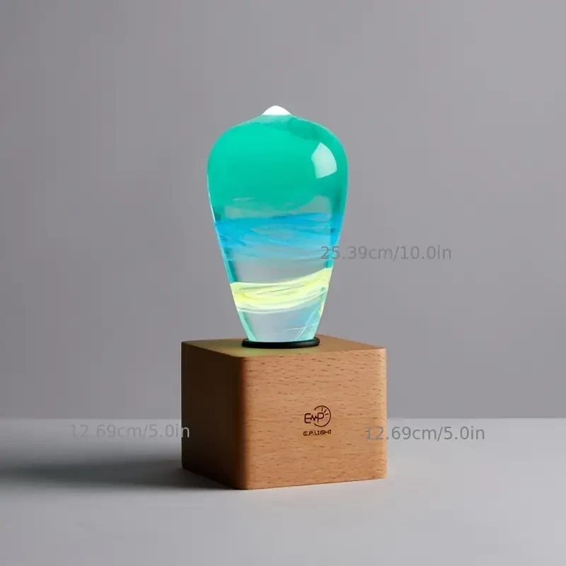 Lámpara de mesa de madera de resina EP LIGHT