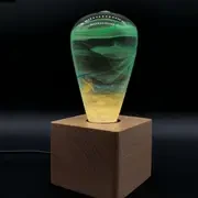 Lámpara de mesa de madera de resina EP LIGHT