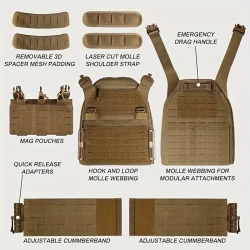 Chaleco táctico de airsoft con peso