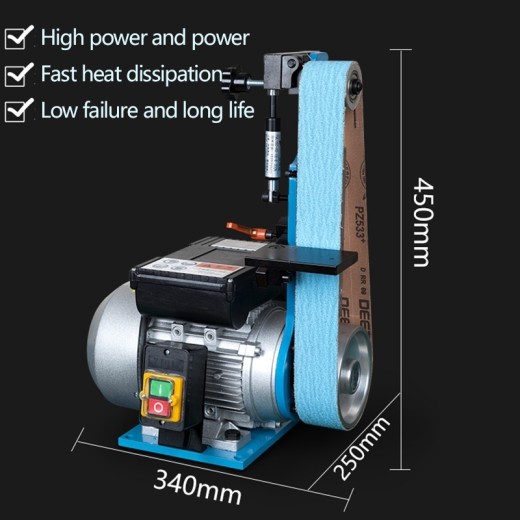 Lijadora de banda vertical pequeña, fresadora eléctrica para carpintería, pulidora y afiladora de cuchillos.