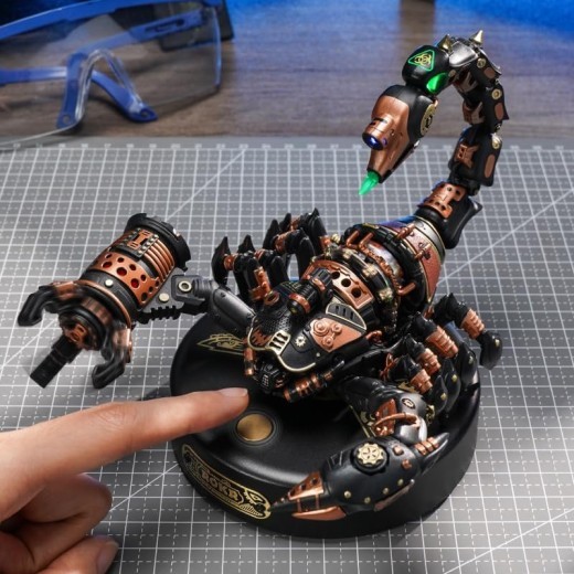 Rompecabezas metálico 3D ROBOTIME ROKR de Escorpión Emperador para adultos, regalo para adolescentes (123 piezas, MI04)