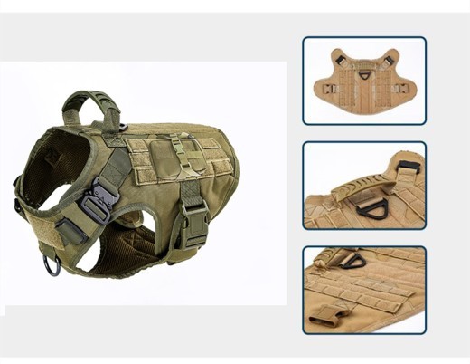 Chaleco táctico para perro de tamaño mediano y grande