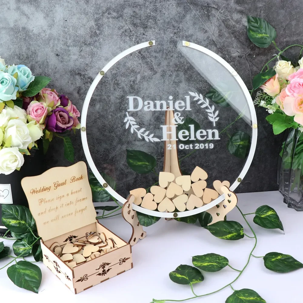 Marco de fotos con virutas de madera para bodas en Taiwán
