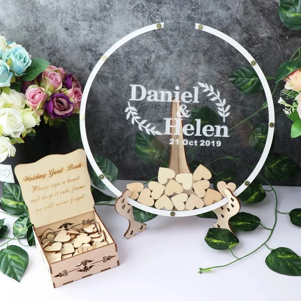Marco de fotos con virutas de madera para bodas en Taiwán