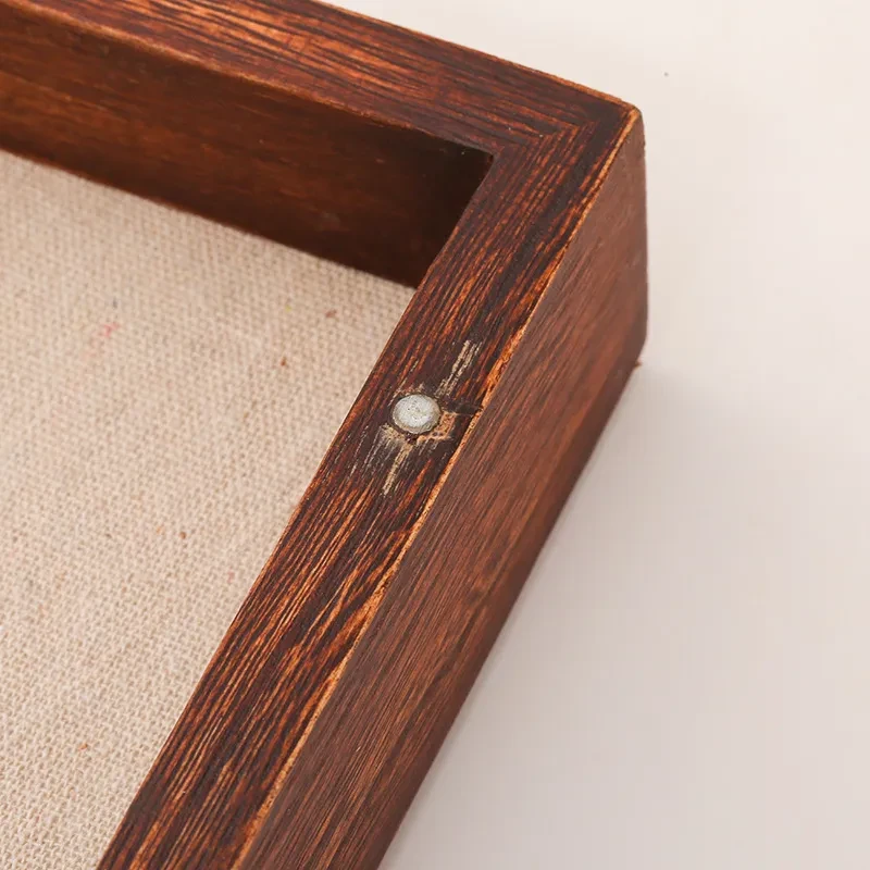 Marco de fotos tridimensional retro de madera maciza con apertura y cierre