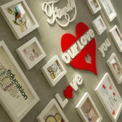 Conjunto de 13 marcos de fotos con texto "Love You Heart Family Memory" (13 piezas)