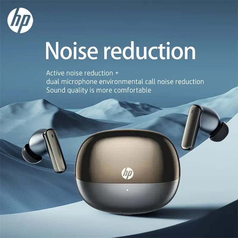 Audífonos inalámbricos HP True Wireless: 18 horas de reproducción, cancelación activa de ruido, control táctil, carga tipo C, ideales para escuchar todo el día.