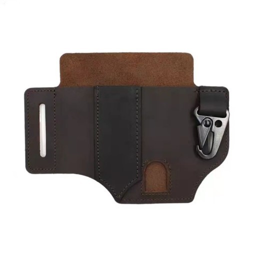 Estuche de cuero para herramientas tácticas EDC vintage para exteriores