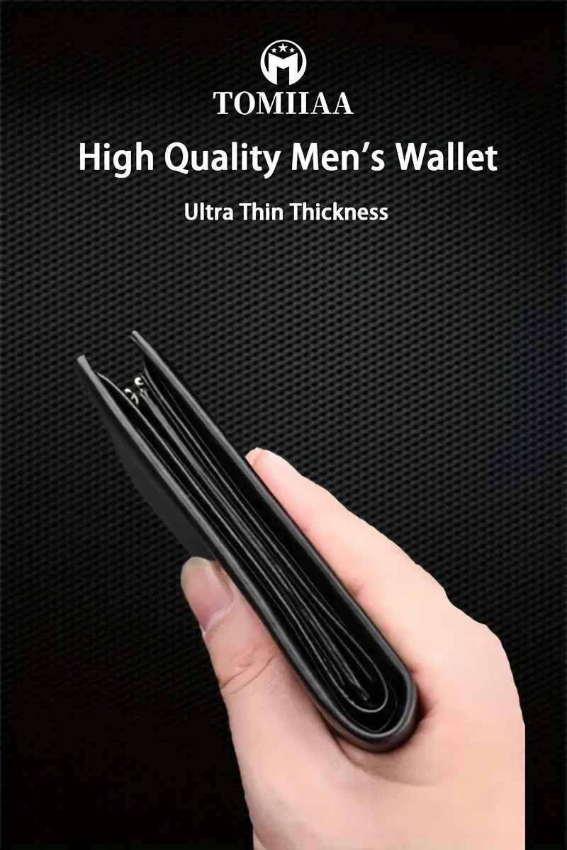 Conjunto de 2 cinturones y billetera de cuero genuino TOMIIAA para hombre - Estilo casual con hebilla automática de aleación - Accesorios de negocios de alta calidad