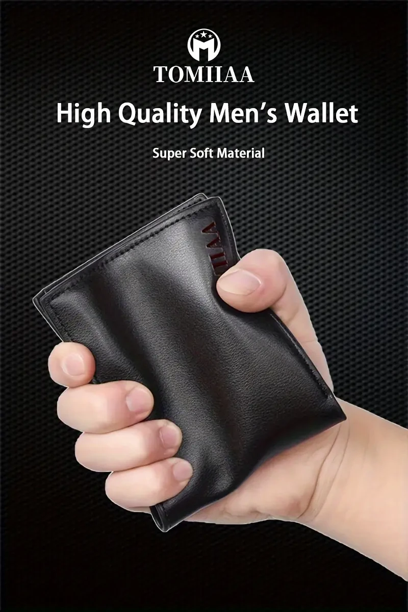 Conjunto de 2 cinturones y billetera de cuero genuino TOMIIAA para hombre - Estilo casual con hebilla automática de aleación - Accesorios de negocios de alta calidad