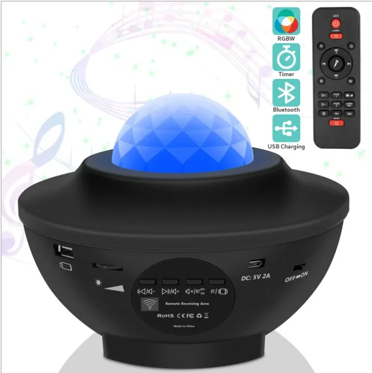 Reproductor de música con control USB y luz nocturna LED