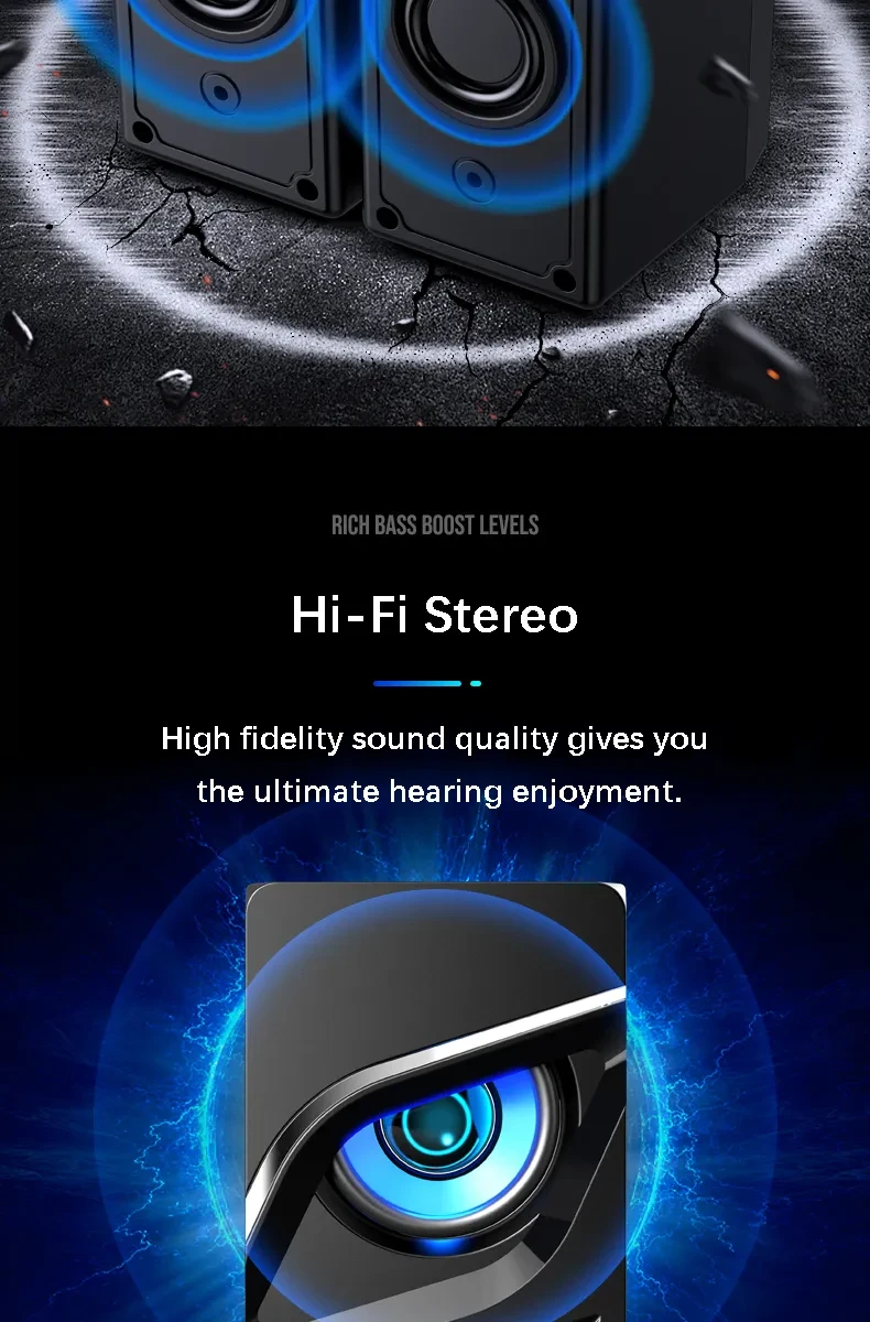 Altavoces de barra de sonido para computadora de escritorio