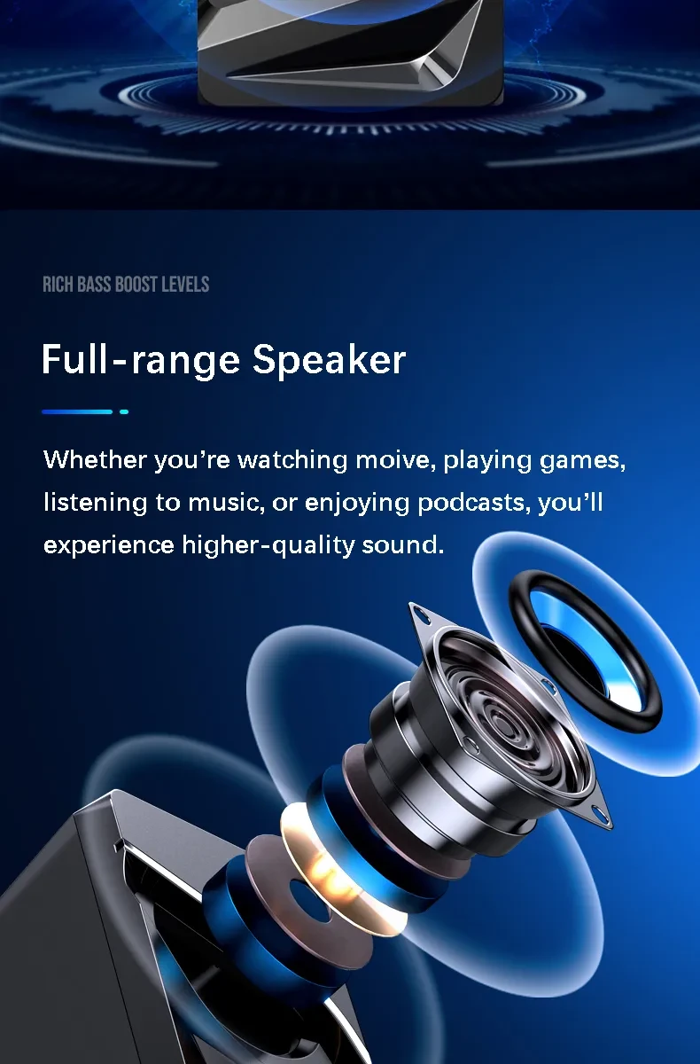 Altavoces de barra de sonido para computadora de escritorio