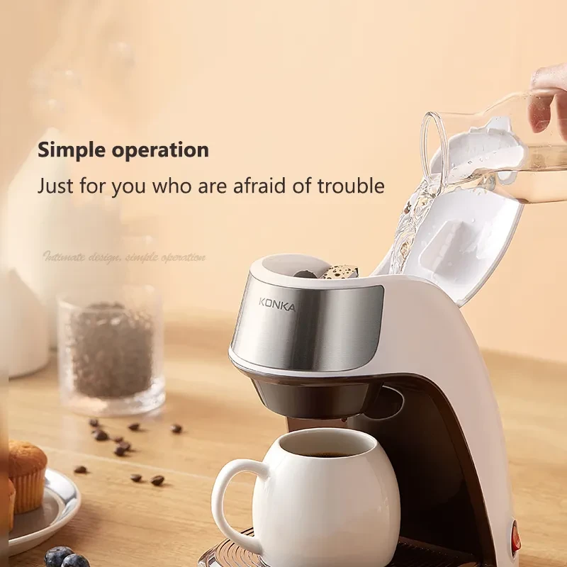Cafetera portátil pequeña americana totalmente automática para oficina en casa