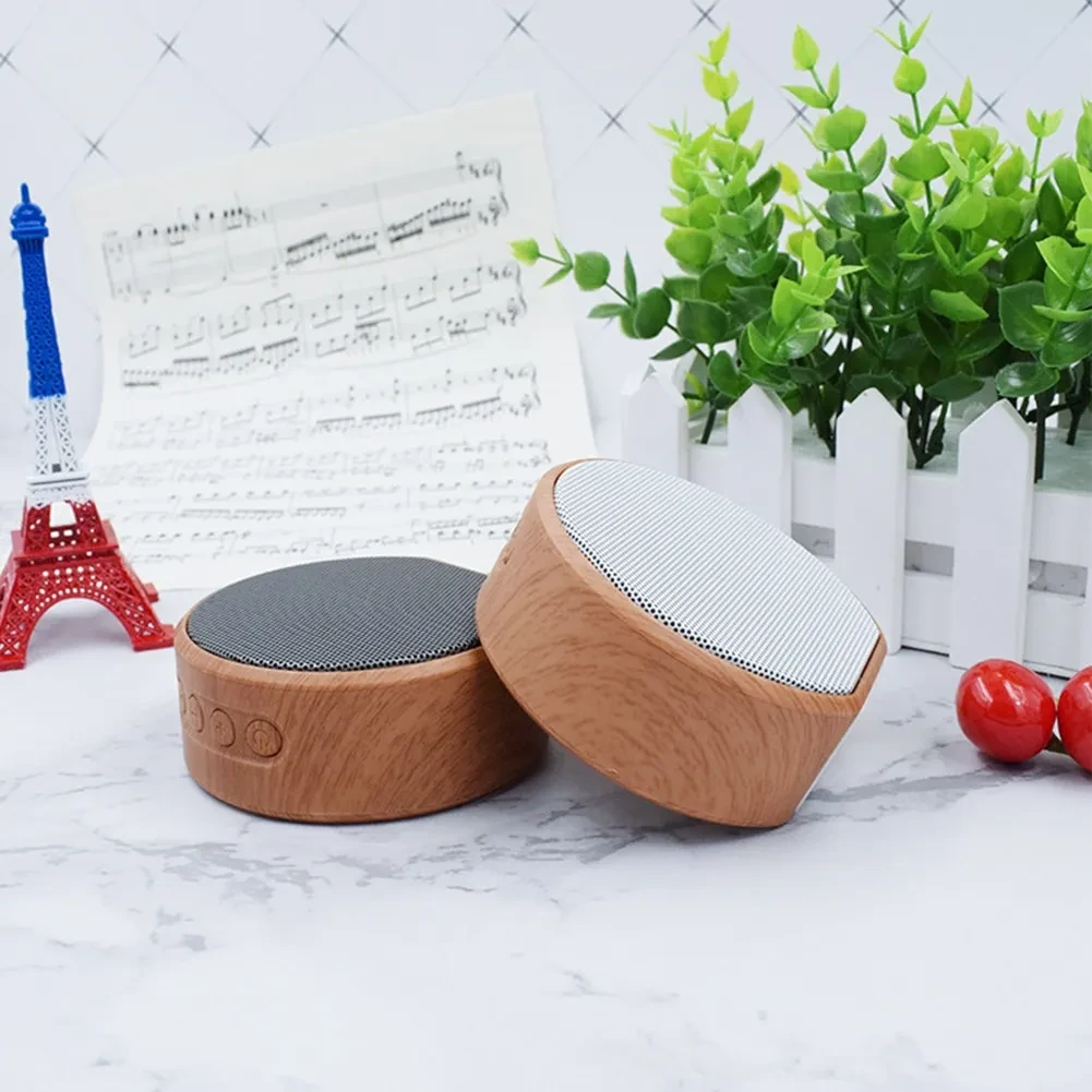 Mini altavoz Bluetooth de madera portátil para exteriores, inalámbrico, compatible con AUX TF