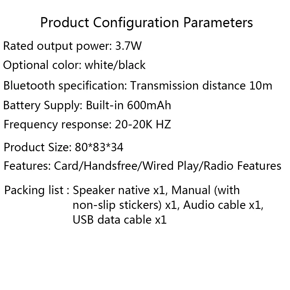 Mini altavoz Bluetooth de madera portátil para exteriores, inalámbrico, compatible con AUX TF