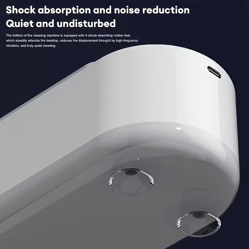 Limpiador de dentaduras postizas con batería de litio integrada: máquina de limpieza ultrasónica portátil para dentaduras postizas, joyas, gafas y relojes.